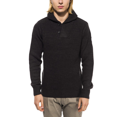 Shawl Collar Sweater // Antracite (XL)