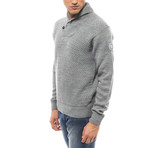 Knitted Shawl Collar Sweater // Grigio (S)