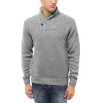 Knitted Shawl Collar Sweater // Grigio (S)