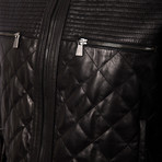 Quilted Leather Jacket // Nero (Euro: 46)