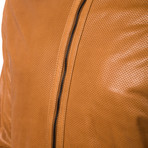 Trussardi // Zip-Up Leather Jacket // Caramello (Euro: 50)