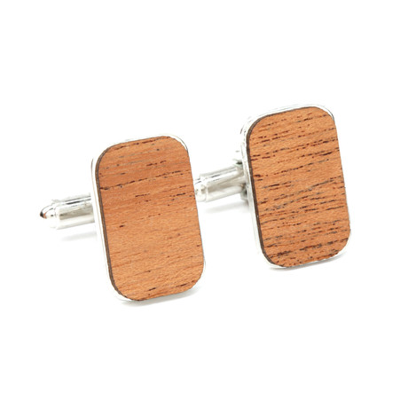 Wood Cufflinks // Mahognay