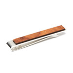 Wood Tie Bar // Redwood Burl