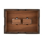 Wood Cufflinks // Walnut