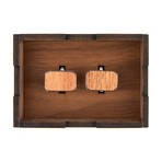 Wood Cufflinks // Mahognay