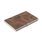 Wood Business Card Holder // Walnut Burl