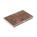 Wood Business Card Holder // Walnut Burl