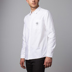 Spilsbury Monogrammed Long-Sleeve Woven // White (S)
