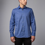 Woven Spread Collar Shirt // Blue Paisley (S)