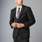 Mantoni Prunelle Weave Wool Suit // Jet Black (US: 36S)