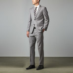 Mantoni Prunelle Weave Wool Suit // Light Gray (US: 36R)