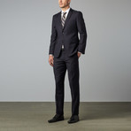 Mantoni Prunelle Weave Wool Slim-Fit Suit // Navy Blue (US: 40S)