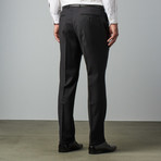 Mantoni Prunelle Weave Wool Double Breasted Suit // Dark Gray (US: 36S)