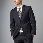 Mantoni Prunelle Weave Wool Slim-Fit Suit // Navy Blue (US: 40S)