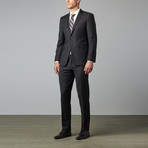 Mantoni Prunelle Weave Wool Slim-Fit Suit // Dark Gray (US: 40L)