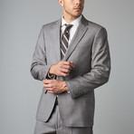 Mantoni Prunelle Weave Wool Suit // Light Gray (US: 36R)