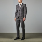 Mantoni Prunelle Weave Wool Slim-Fit Suit // Medium Gray (US: 36S)