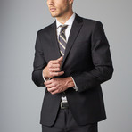 Mantoni Prunelle Weave Wool Slim-Fit Suit // Dark Gray (US: 40L)