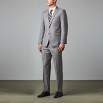 Mantoni Prunelle Weave Wool Slim-Fit Suit // Light Gray (US: 36S)