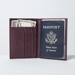 Soft Leather Passport Wallet // Plum