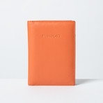 Soft Leather Passport Wallet // Orange
