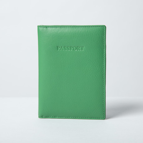 Soft Leather Passport Wallet // Green