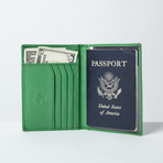 Soft Leather Passport Wallet // Green