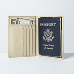 Soft Leather Passport Wallet // Cream