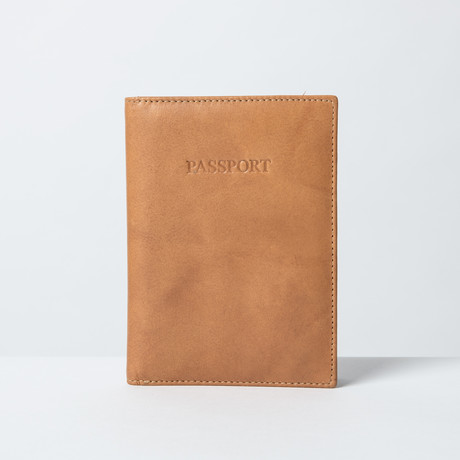 Soft Leather Passport Wallet // Sand