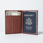 Soft Leather Passport Wallet // Brown