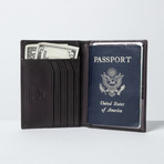 Soft Leather Passport Wallet // Black