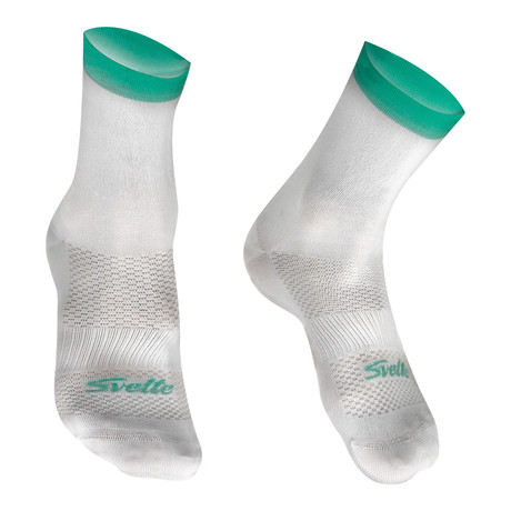 Lightweight Continental Band Socks // White (S/M)