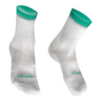 Lightweight Continental Band Socks // White (L/XL)