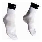 Heritage Reflective Socks // White + Navy (L/XL)