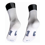 Heritage Reflective Socks // White + Navy (S/M)