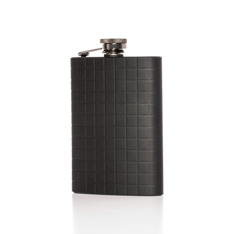Matte Black Checkered Flask