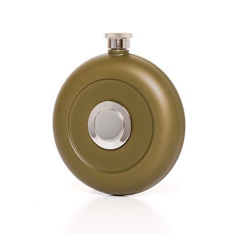 Military Green Round Flask