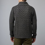 Loft 604 // Wool Shawl Collar Pullover // Charcoal (L)