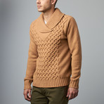 Loft 604 // Wool Shawl Collar Pullover // Camel (XL)