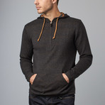 Loft 604 // Cashmere Blend Reversible Stripe Hoodie // Charcoal (M)