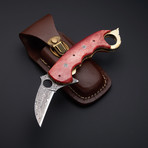 Damascus Folder // Red Bone Karambit