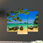 Tropical Sea + Pirogue and Islands