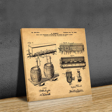Schmidts Tap // 1900 // Sepia (Paper // 20"L x 20"W x 0.01"H)