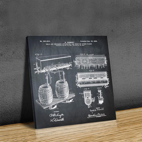 Schmidts Tap // 1900 // Chalk (Paper // 20"L x 20"W x 0.01"H)