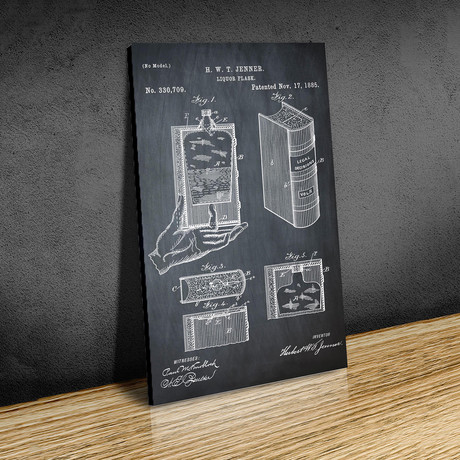 Hidden Flask // Chalk (Paper // 18"W x 24"H)