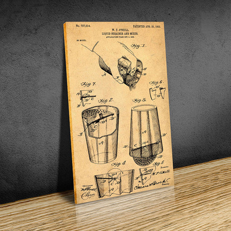 Cocktail Mixer // 1903 // Sepia (Paper // 18"W x 24"H)