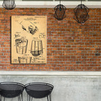 Cocktail Mixer // 1903 // Sepia (Paper // 18"W x 24"H)