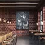 Cocktail Mixer // 1903 // Chalk (Paper // 18"W x 24"H)