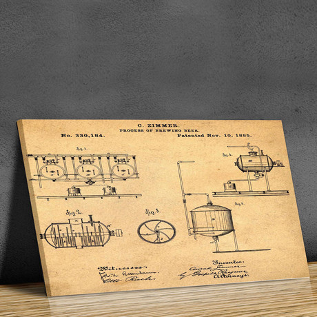 Brewing Process // 1885 // Sepia (Paper // 18"W x 24"H)