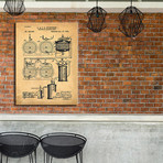 Brewery Patent // 1891 // Sepia (Paper // 18"W x 24"H)